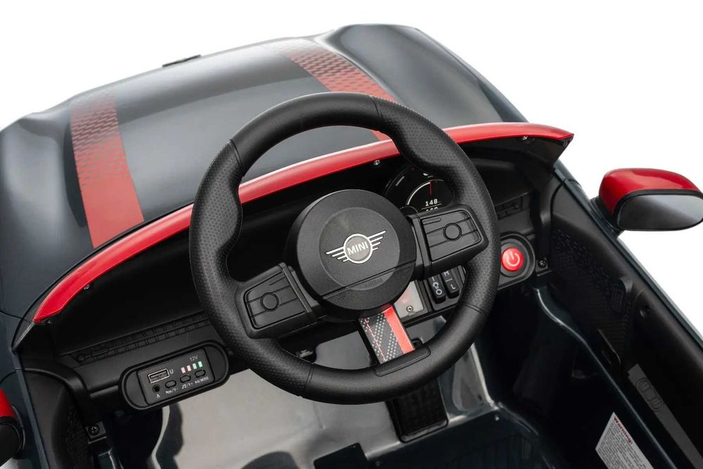 Masina Electrica Copii BMW Mini Cooper 12V Negru, Baterie Litiu, LED, Telecomanda, Nou Garantie si Licenta