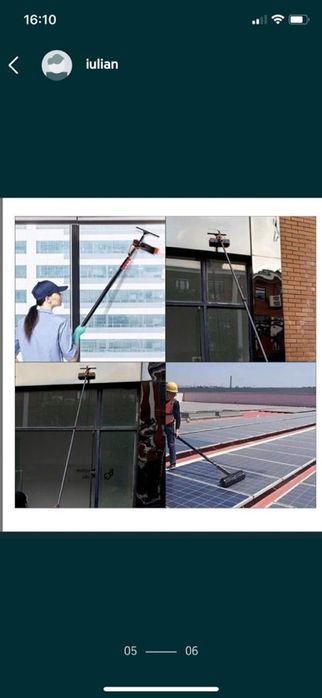 Pelungitor 7m +perie spalat panouri fotovoltaice geamuri solare sera