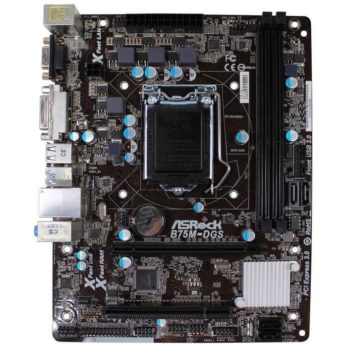 Материнская плата Asrock B75M LGA 1155 комплект