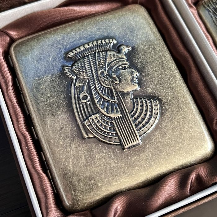 винтидж ретро табакера за цигари 85mm King Sizeх неръждаема стомана