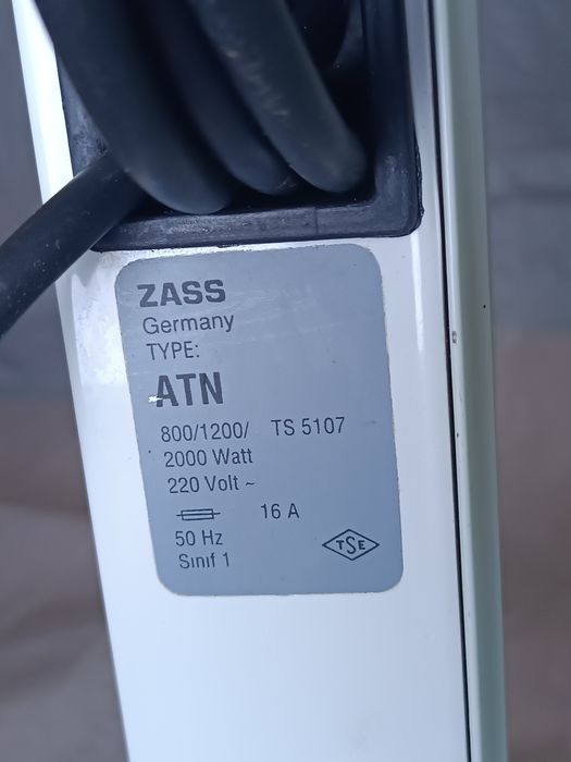 Маслен радиатор Zass Germany - 2000w - 12 ребра