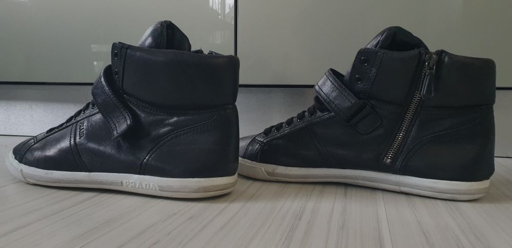 Prada Leather UNISEX Sneakers Size 41 - 26см ОРИГИНАЛ! ЕСТЕСТВЕНА Кожа