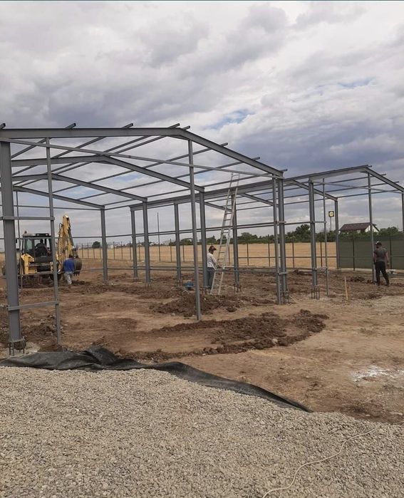 Hale ferme metalice 8X15m din profile IPE