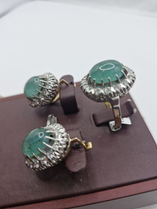 Izumrud brilantim zoloto 750