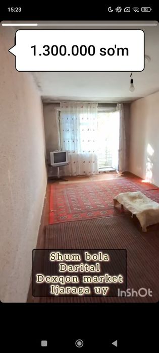 Квартира ижарага берилади