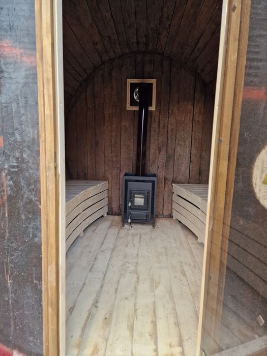 Soba incalzitor pe lemn sauna rotund sau rectangulara 4mm tabla