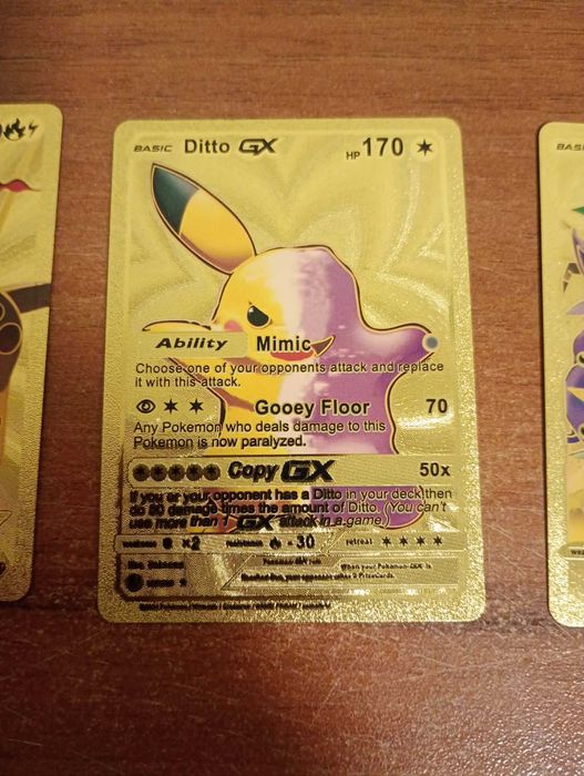 Pokémon Gold Foil cards