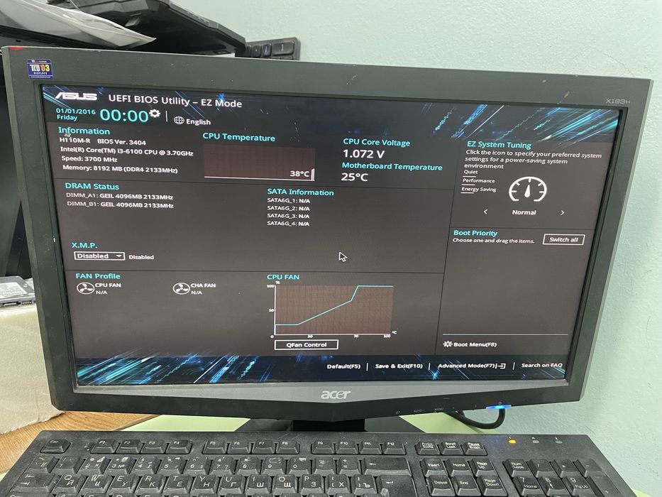 Материнская плата с процессором