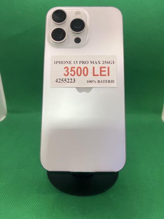 Iphone 15 Pro Max 256GB baterie 100% Lazar Amanet Crangasi 42552