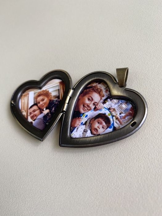 Големи винтидж колиета със снимка, медальон, колие сърце