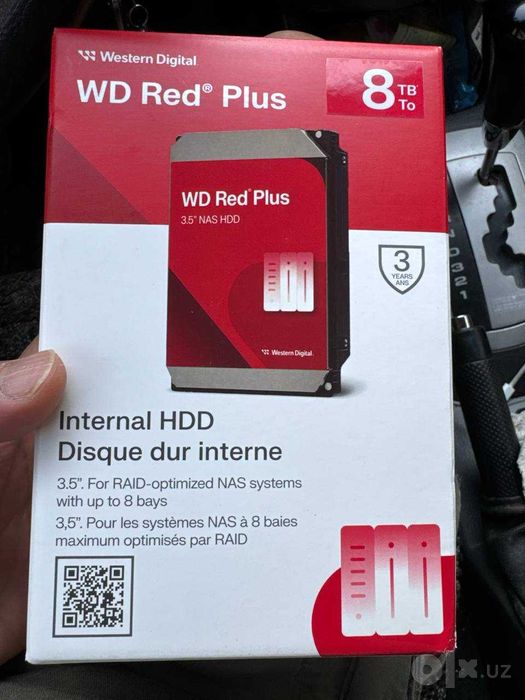 Жёсткий диск WD Red Plus 8TB NAS HDD. Новый в запечатанной коробке!