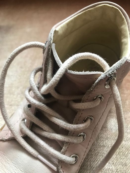 Pantofiori fetite Naturino, 26, piele si brant piele, roz prafuit