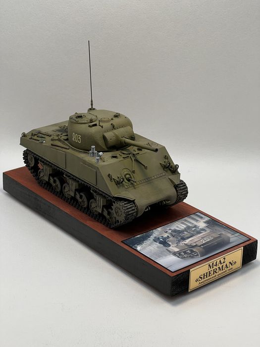 Модель американского танка M4A2. Масштаб 1/35