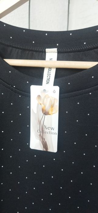 Блуза голям размер с камъчета