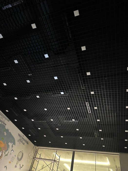 Дизайнерский потолок 3D потолок пирамидальный грильята реечный PC-45