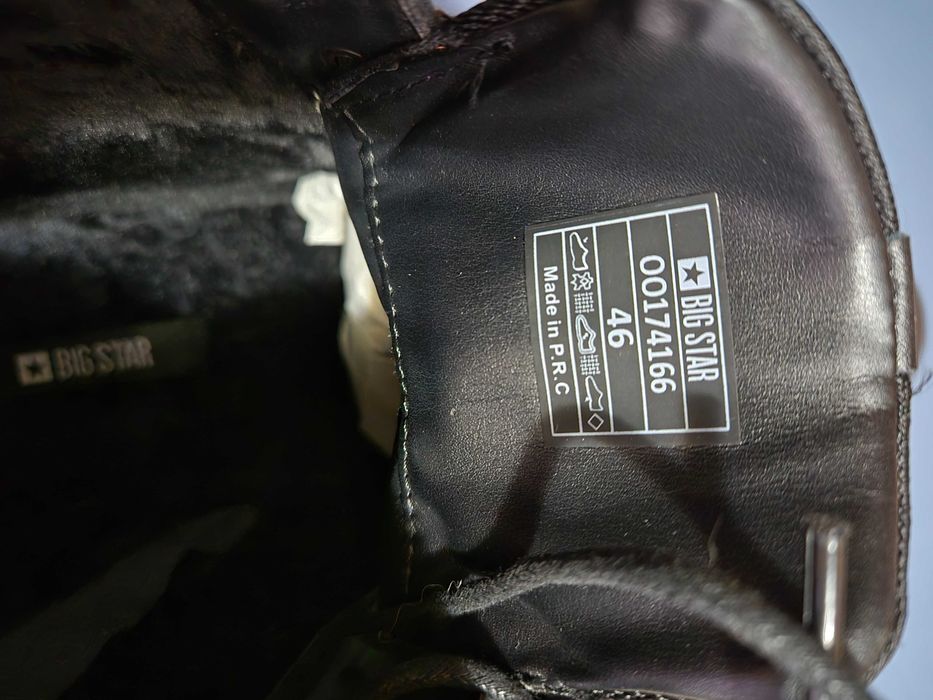 Ghete barbatesti BIG Star, piele naturala, supercalitate, 46, noi.