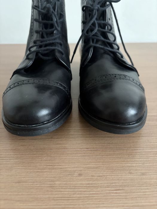 Botine piele naturală 39 tip Oxford