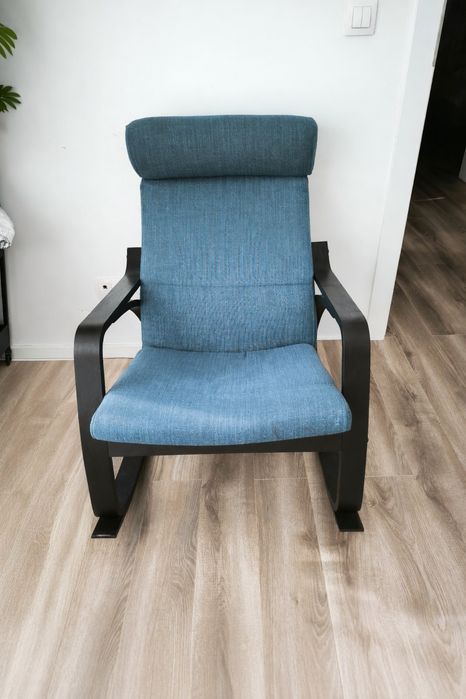 POÄNG - Balansoar, negru-maro/Hillared antracit, IKEA