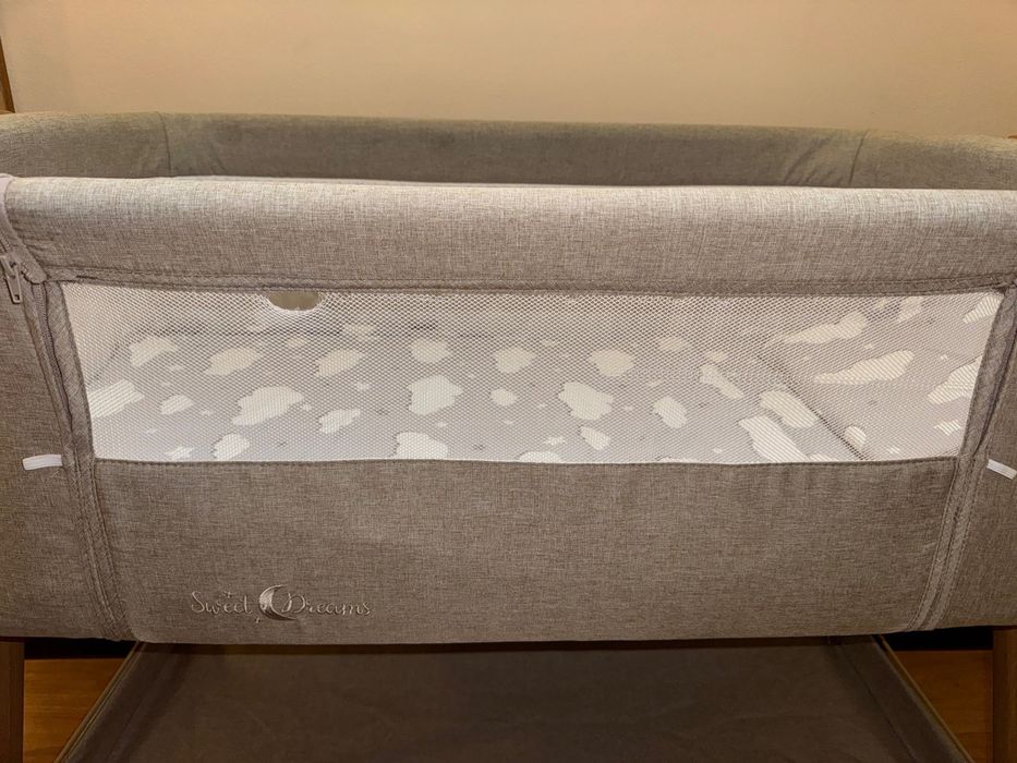 Бебешка кошара Cipolino Sweet Dreams - с матрак и спален комплект