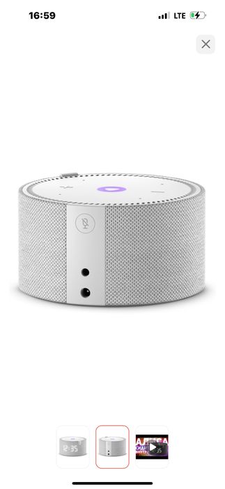 Умная колонка Яндекс Станция мини с часами Серый