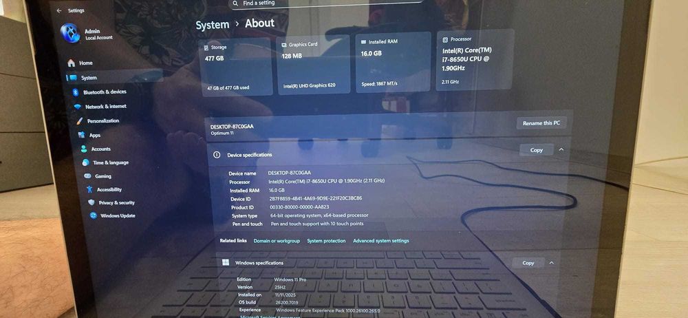 Microsoft Surface Book 2 i7 / 16GB / 512GB SSD / GTX 1050 / Touch