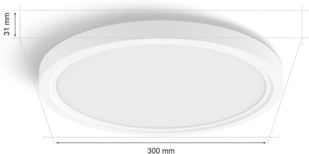 Philips Hue Devote LED плафон 30 см 16.6W 2000 lm бял