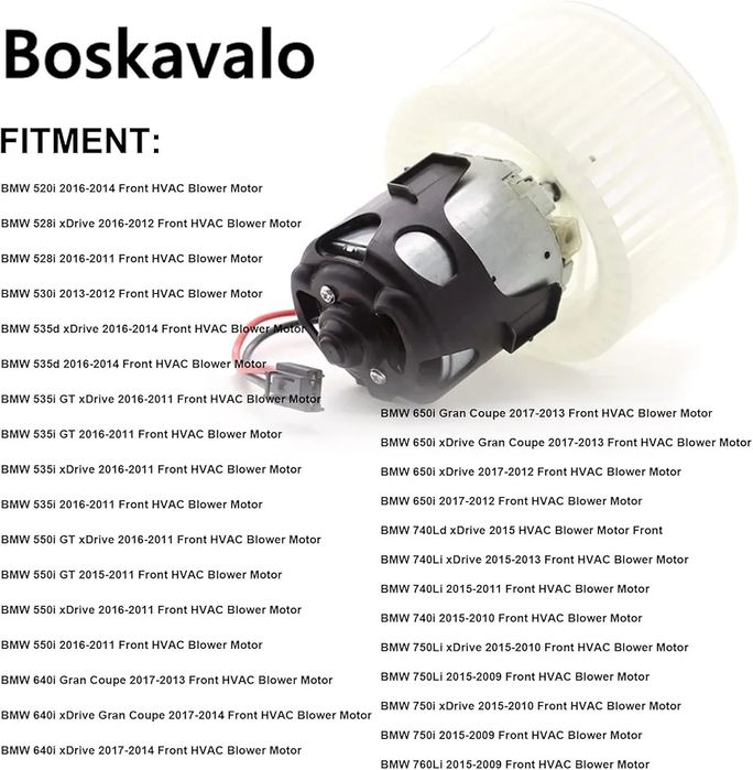 Вентилатора на климатика и парното за BMW 5 6 7 Series F02 F06 F07 F10