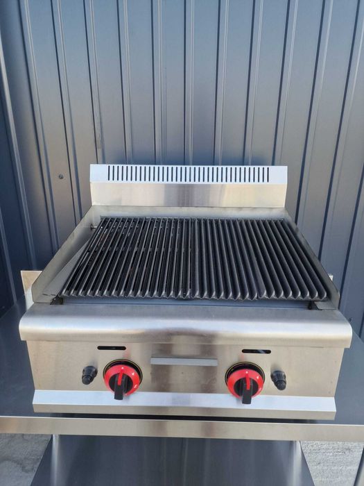 Gratar cu Roca Vulcanica si Grill din fonta,5 kg de roca inclusa