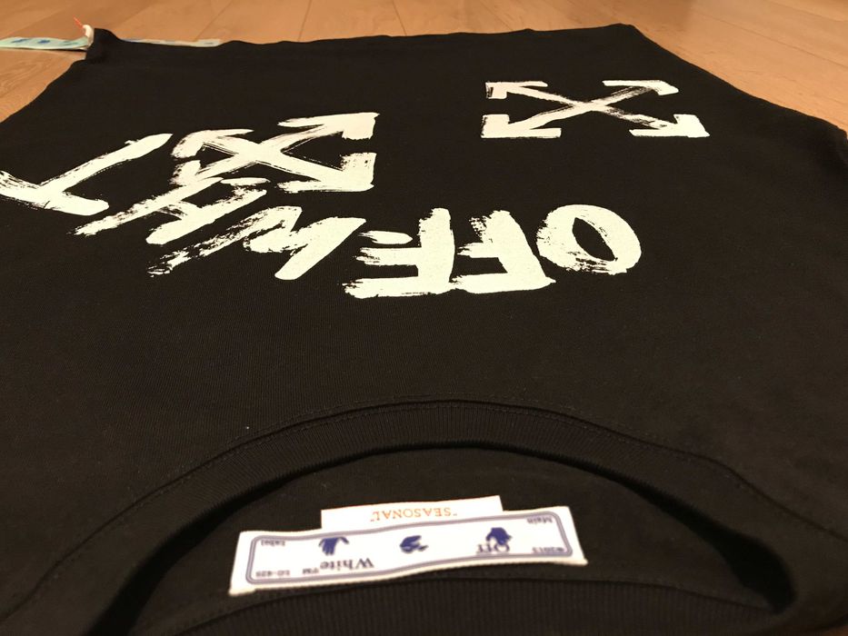 OFF-WHITE PAINT SCRIPT skate тениска, размер: S