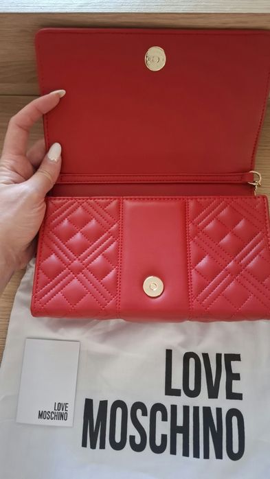 Червена дамска чанта Love Moschino