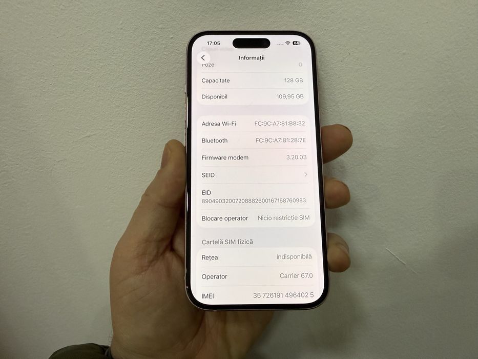 Iphone 15, 128 gb, Pink