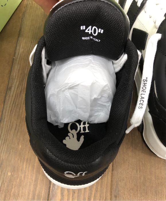 Off White Out Of Office Black White Leather Full Box Verificare La Livrare