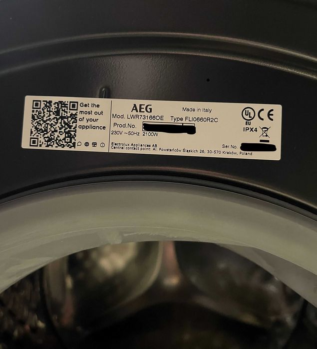 Пералня със сушилня AEG LWR73166OE