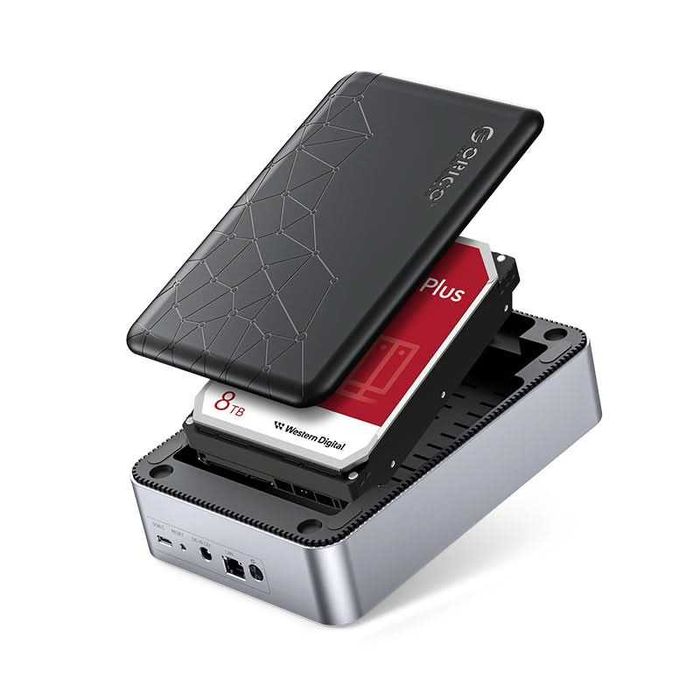 ORICO Персонално облачно съхранение, мрежово свързано съхранение, 3.5-инчов корпус за твърд диск