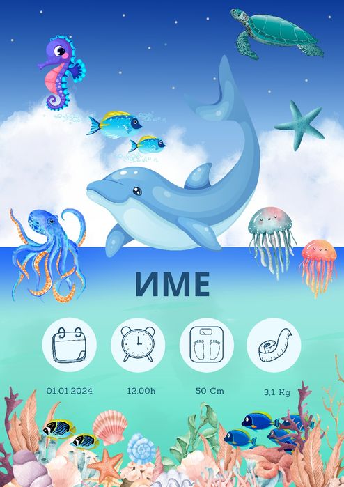 Бебешка визитка и семейни визитки