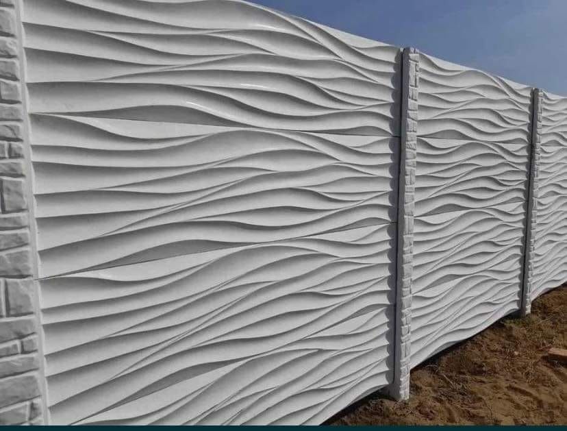 Gard beton din placi prefabricate