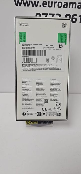 Telefon mobil OPPO Reno14 F, Dual SIM, 8GB RAM, 256GB, 5G, -B-