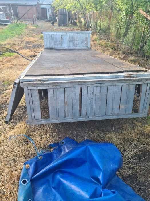 Remorca pentru jeep tractor usoara zincata lungime 3.50m latime 1.60m