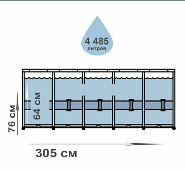 Каркасный бассейн в Ташкенте 305х76 круговой купить