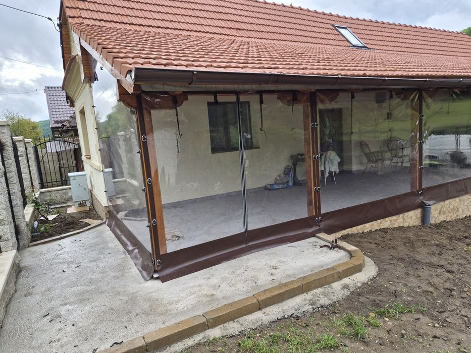 Închidere terasa foișoare cu folie transparenta de cristal