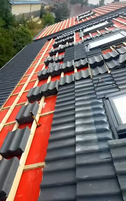 Executam acoperisuri tigla metalica si ceramica reparatii și montaj