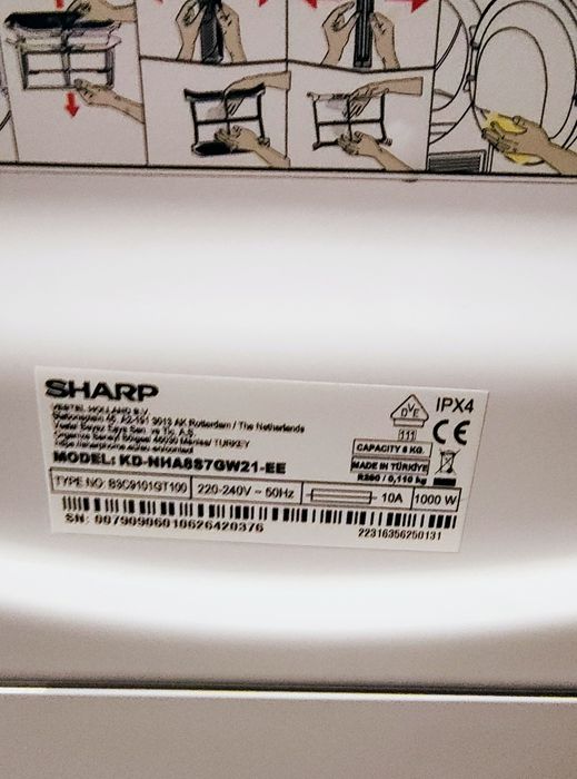 Vand Uscator Rufe Sharp Pompa Caldura Clasa A++