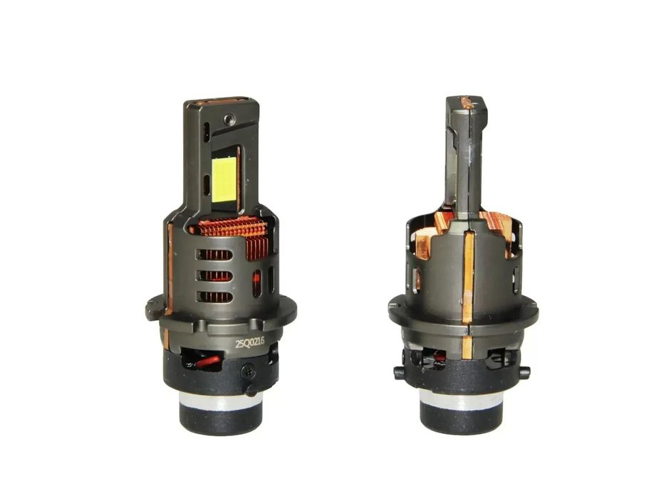 комплект led диодни крушки за фар d2s , d2r  2броя fls d бели,12v ...