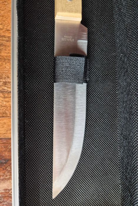 комплект за барбекю в метално куфарче, от 3 части, стомана и дърво