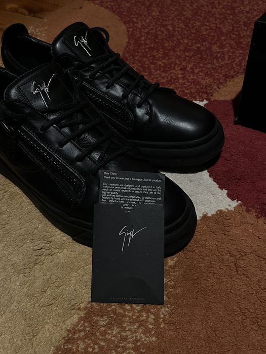 Giuseppe Zanotti Black Leather Sneakers