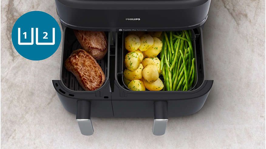 Philips NA555  9 л Аэрогриль с двумя корзинами
