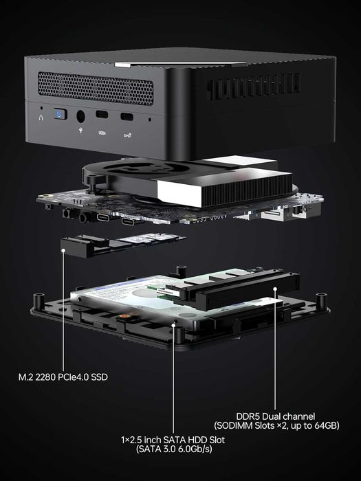 Mini PC Мини Пк MINISFORUM Venus UM773 Lite AMD Ryzen7 7735HS 16/500GB