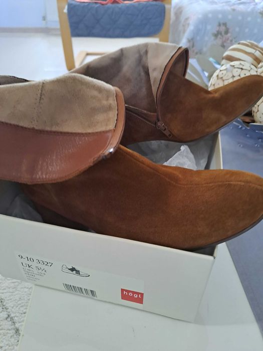 Botine piele nr.38,5 Hogl.