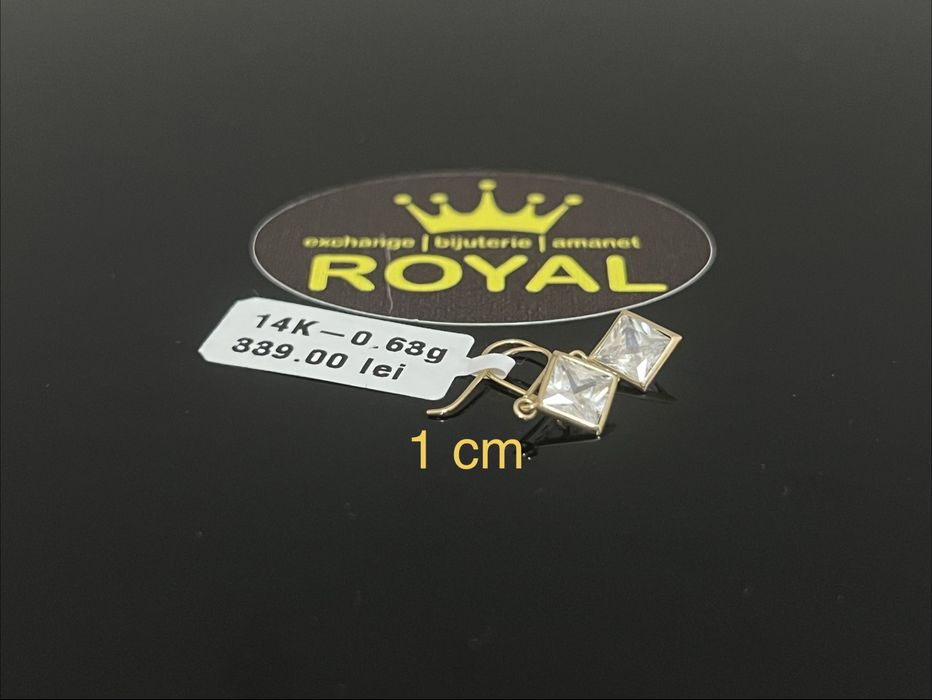 Bijuteria Royal CB : Cercei copil aur 14K 585  0,63 grame