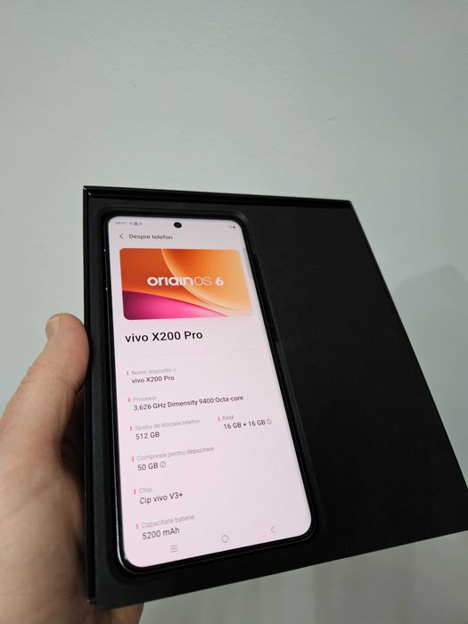 Vivo x200 Pro, 512 Gb, 16Gb, impecabil la cutie.